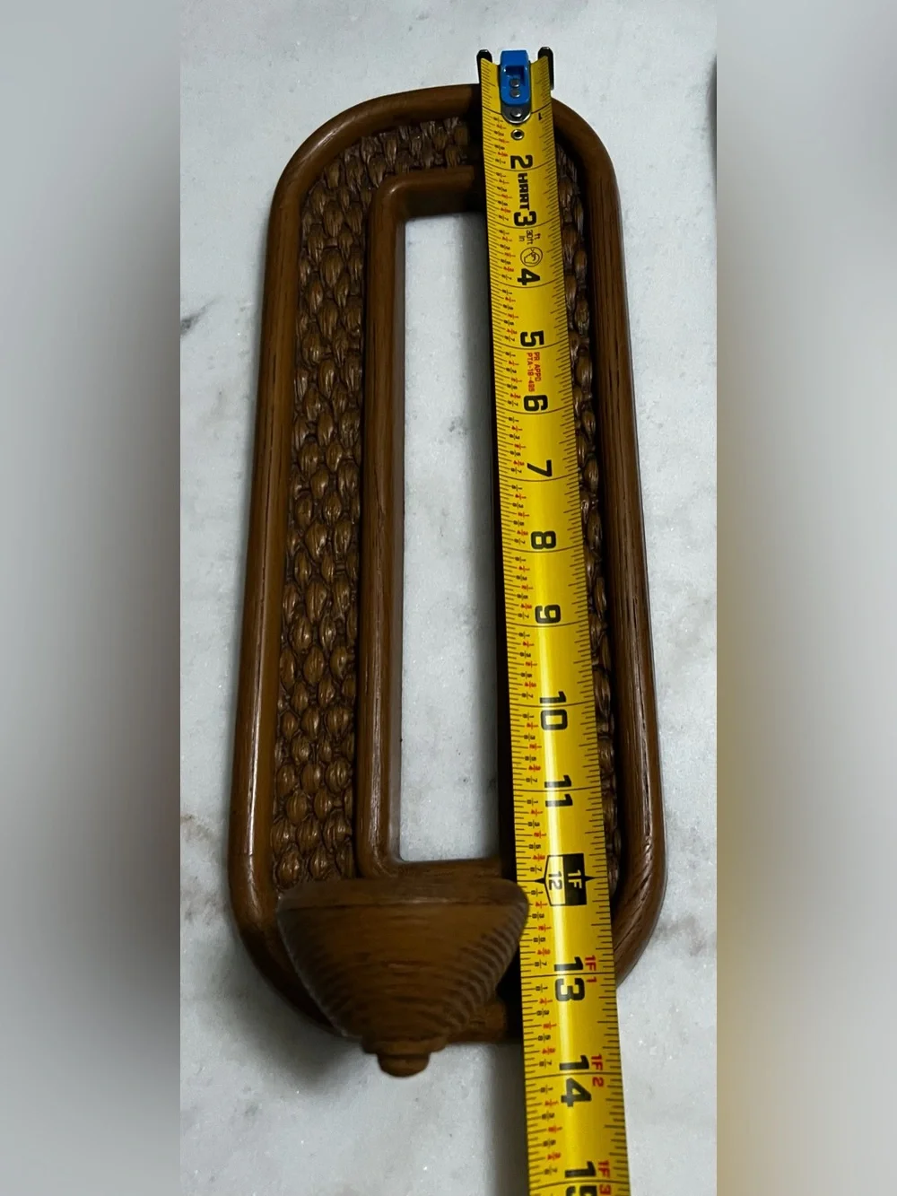 Vintage 1970’s MCM Syroco Faux Rattan Brown Plastic Wall Sconces Set Of Two